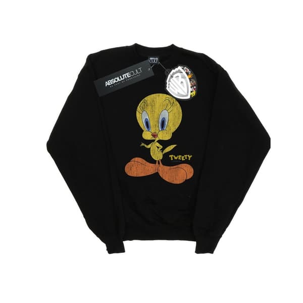 Looney Tunes Girls Tweety Pie Distressed Sweatshirt