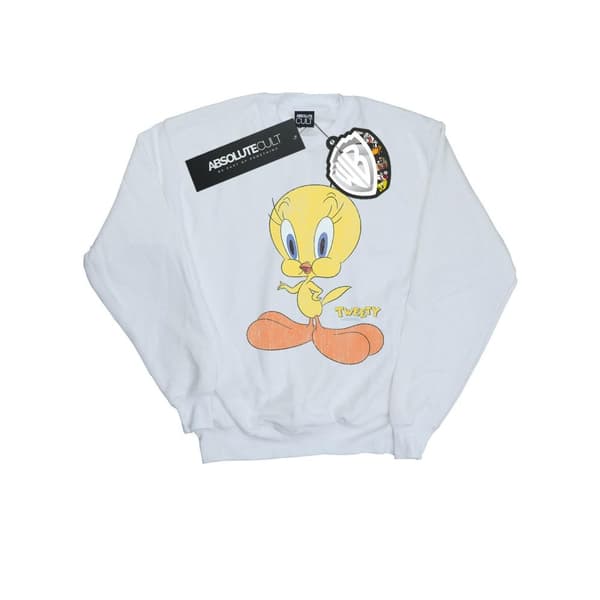 Looney Tunes Girls Tweety Pie Distressed Sweatshirt