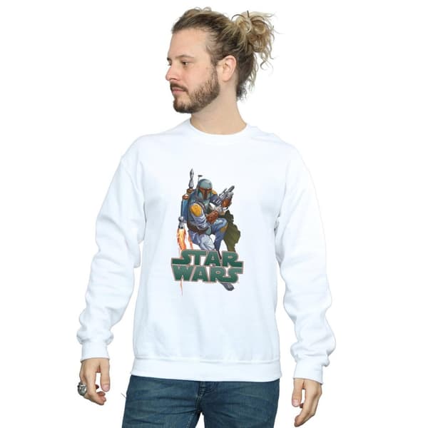 Star Wars Mens Boba Fett Fired Up Sweatshirt