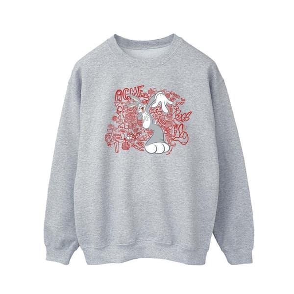 Looney Tunes Mens ACME Doodles Bugs Bunny Sweatshirt