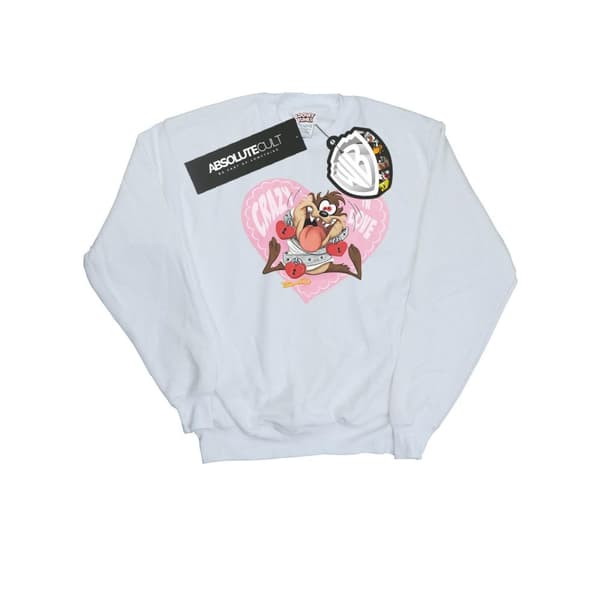 Looney Tunes Womens/Ladies Taz Valentine´s Day Crazy In Love Sweatshirt