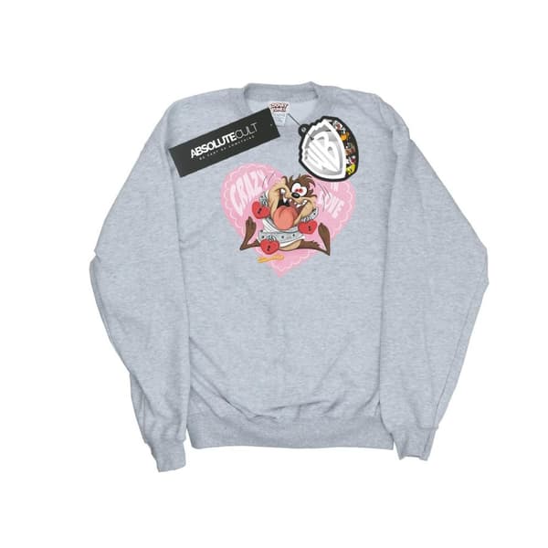 Looney Tunes Womens/Ladies Taz Valentine´s Day Crazy In Love Sweatshirt