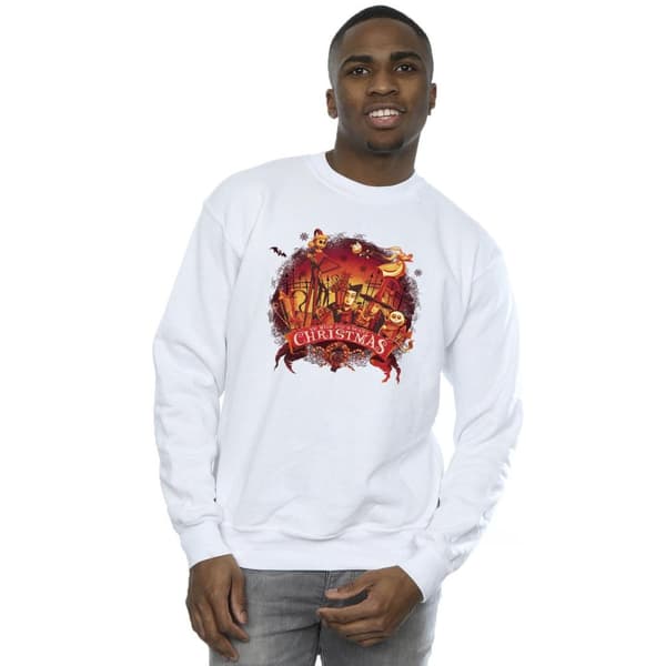 Disney Mens The Nightmare Before Christmas Scary Christmas Sweatshirt