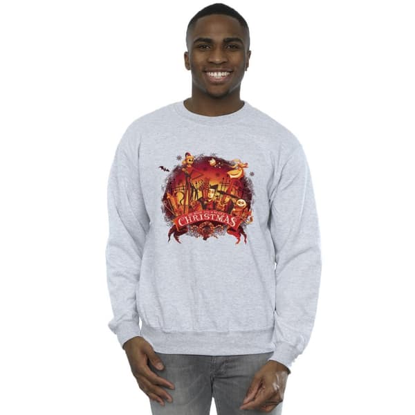 Disney Mens The Nightmare Before Christmas Scary Christmas Sweatshirt