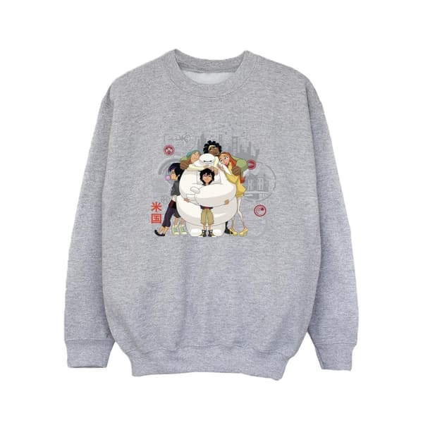 Disney Sweatshirt med Baymax-gruppkram för flickor Big Hero 6