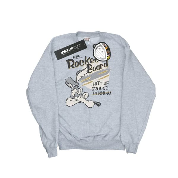 Looney Tunes Girls Wile E Coyote Rocket Board Sweatshirt