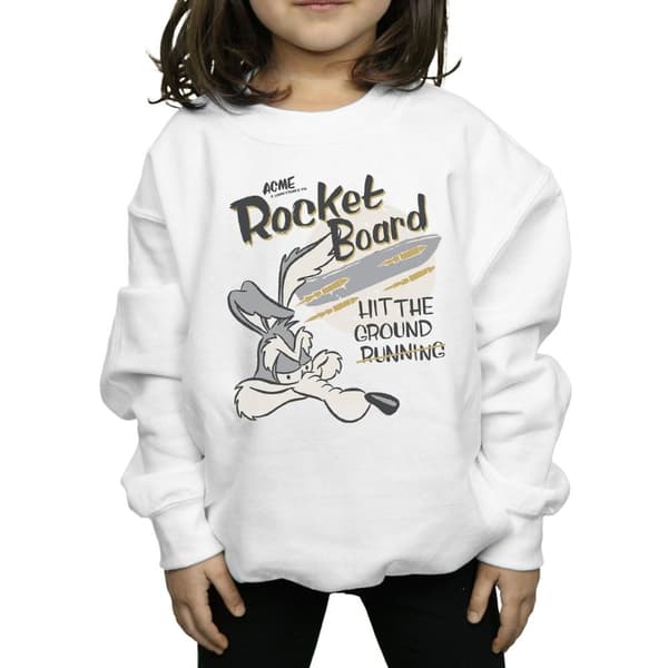 Looney Tunes Girls Wile E Coyote Rocket Board Sweatshirt