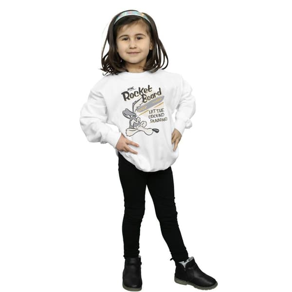 Looney Tunes Girls Wile E Coyote Rocket Board Sweatshirt