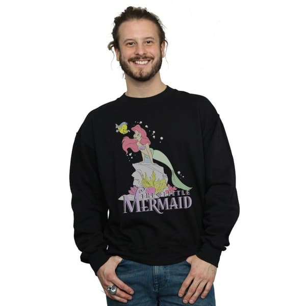 Disney Mens Den lilla sjöjungfrun Faded Nostalgia Sweatshirt
