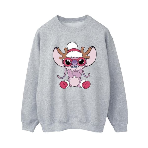 Disney Womens/Ladies Lilo & Stitch Angel Reindeer Sweatshirt