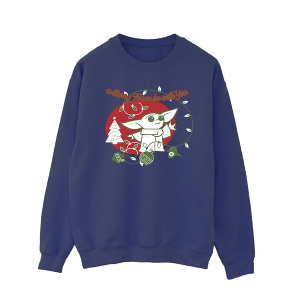 Star Wars The Mandalorian Mens Baby Yoda Force Be With You Sweatshirt
