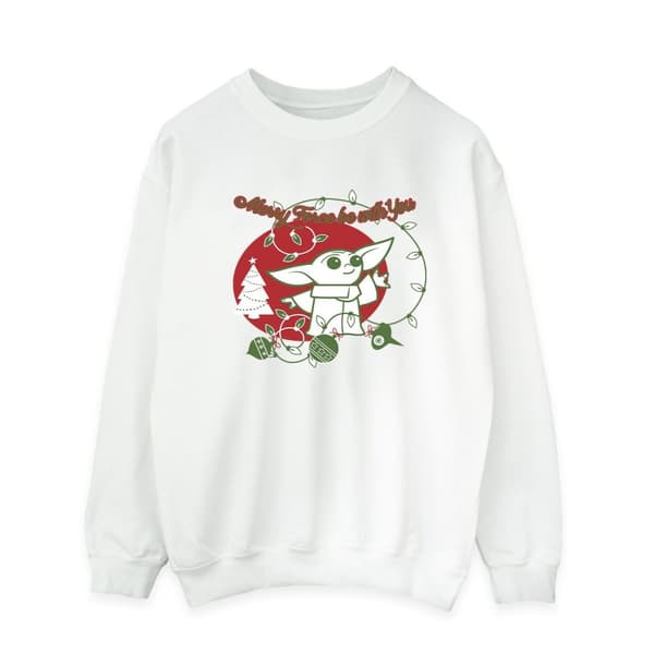 Star Wars The Mandalorian Mens Baby Yoda Force Be With You Sweatshirt
