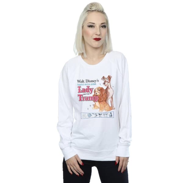 Disney Dam/Tjej Lady And The Tramp Distressed Classic Poster Sweatshirt