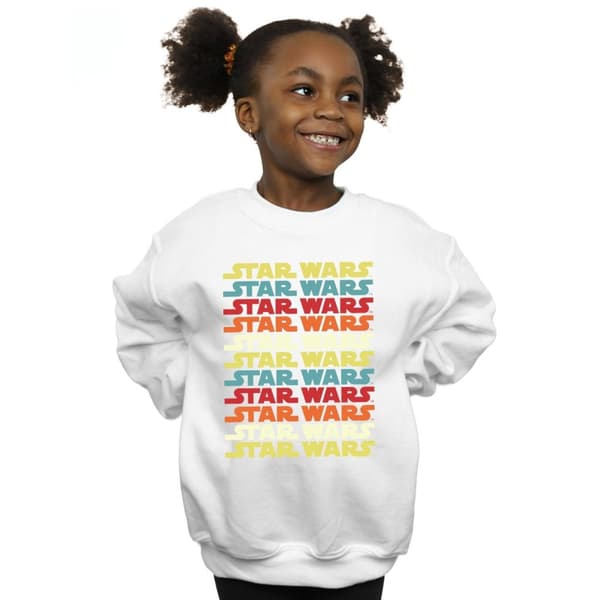 Star Wars Girls Retro Repeat Logo Sweatshirt