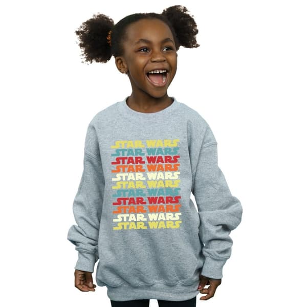 Star Wars Girls Retro Repeat Logo Sweatshirt