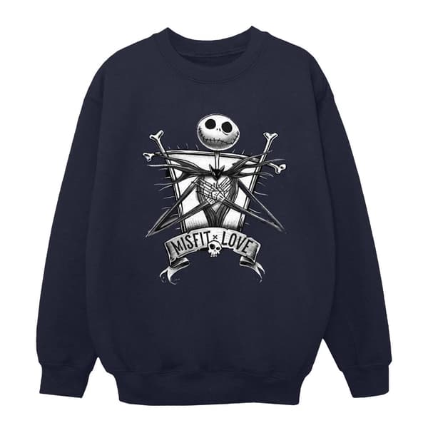 Disney Mens The Nightmare Before Christmas Misfits Love Sweatshirt Navy Blue M