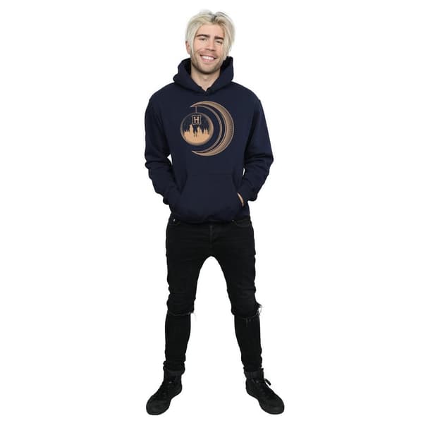 Harry Potter Mens Hogwarts Moon Hoodie