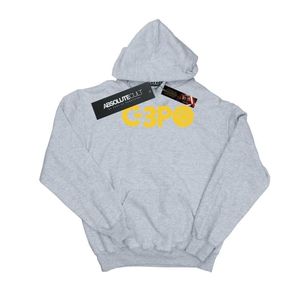 Star Wars Mens The Rise Of Skywalker C-3PO Text Logo Hoodie