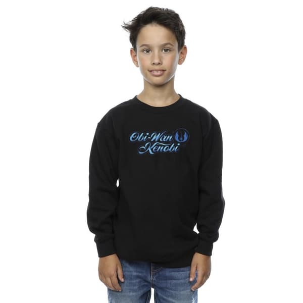 Star Wars Boys Obi-Wan Kenobi Ribbon Font Sweatshirt