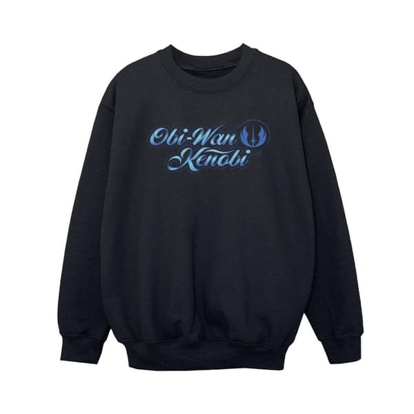Star Wars Boys Obi-Wan Kenobi Ribbon Font Sweatshirt