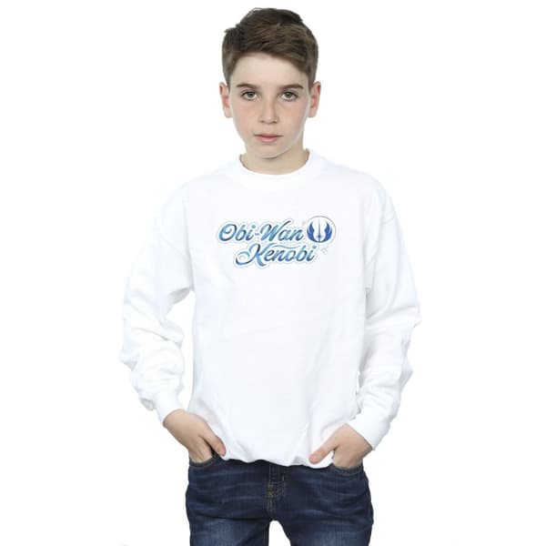 Star Wars Boys Obi-Wan Kenobi Ribbon Font Sweatshirt