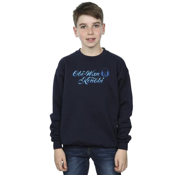Star Wars Boys Obi-Wan Kenobi Ribbon Font Sweatshirt