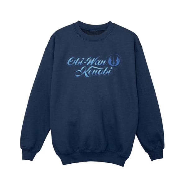 Star Wars Boys Obi-Wan Kenobi Ribbon Font Sweatshirt