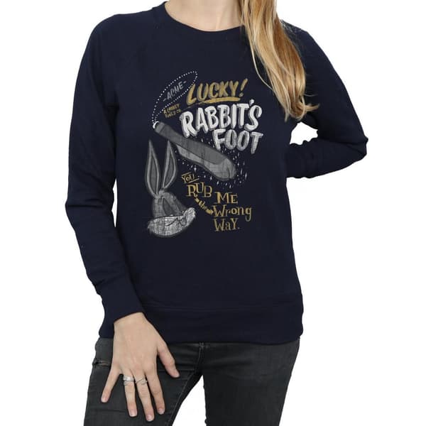 Looney Tunes Dam/Tjej Bugs Bunny Rub Me The Wrong Way Sweatshirt