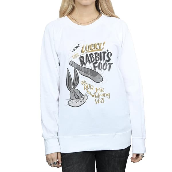 Looney Tunes Dam/Tjej Bugs Bunny Rub Me The Wrong Way Sweatshirt