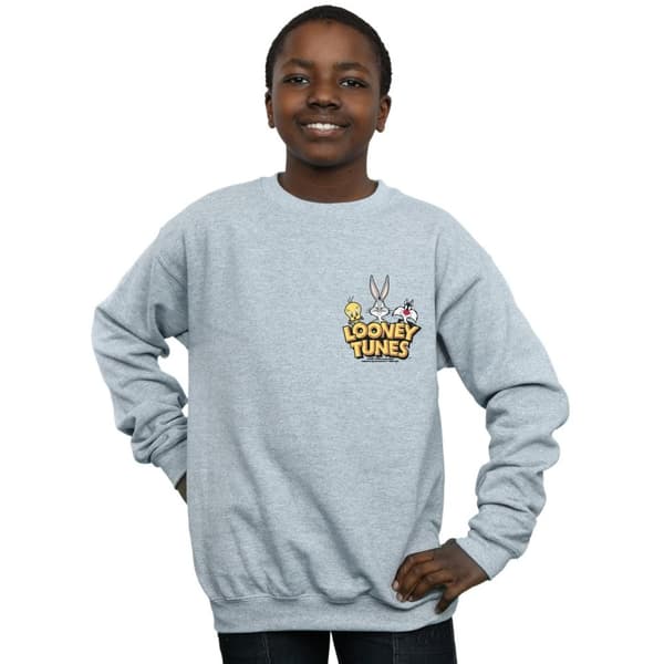 Looney Tunes Boys Group Faux Pocket Sweatshirt
