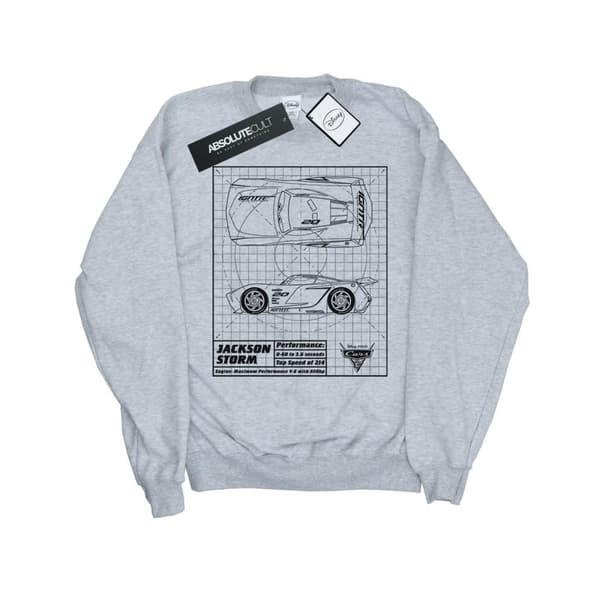 Disney Girls Cars Jackson Storm Blueprint Sweatshirt