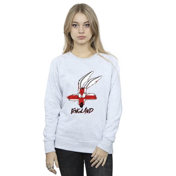 Looney Tunes Womens/Ladies Coyote England Face Sweatshirt