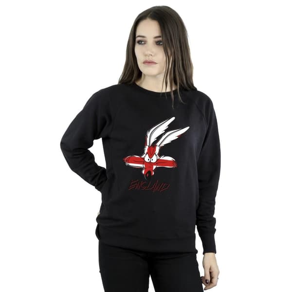 Looney Tunes Womens/Ladies Coyote England Face Sweatshirt