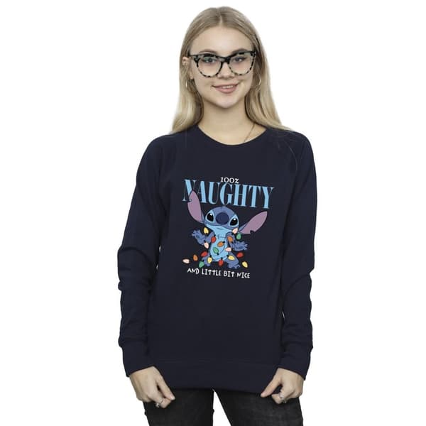 Disney Dam/Tjej Lilo & Stitch Naughty & Nice Sweatshirt