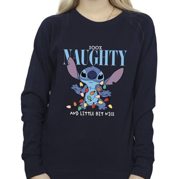 Disney Dam/Tjej Lilo & Stitch Naughty & Nice Sweatshirt