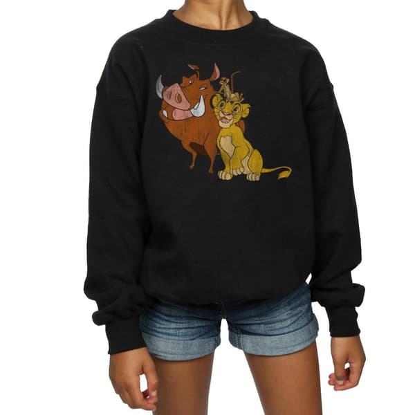 Disney Lejonkungen Classic Simba, Timon och Pumbaa Sweatshirt för flickor