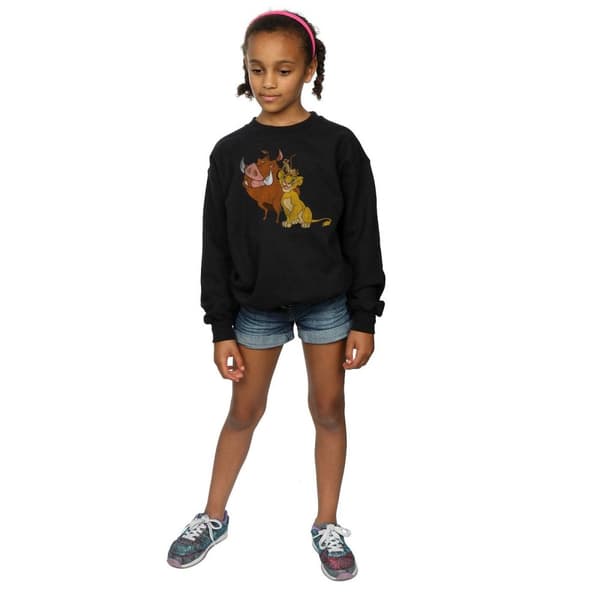 Disney Lejonkungen Classic Simba, Timon och Pumbaa Sweatshirt för flickor