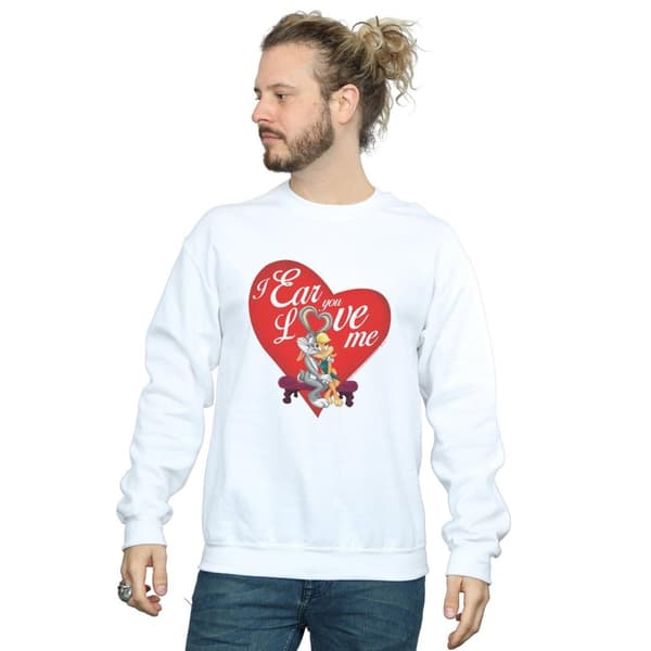 Looney Tunes Mens Bugs Bunny And Lola Valentine´s Day Love Me Sweatshirt