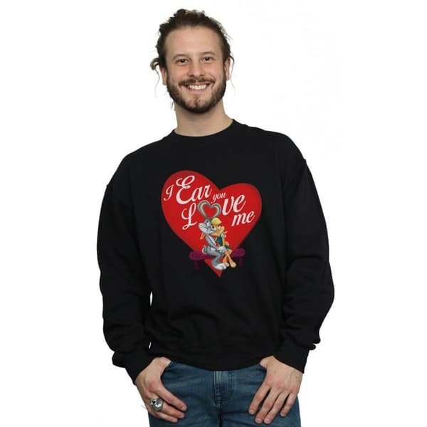 Looney Tunes Mens Bugs Bunny And Lola Valentine´s Day Love Me Sweatshirt