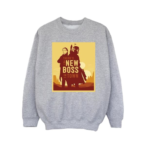 Star Wars Girls The Book Of Boba Fett New Boss Sun Silhouette Sweatshirt