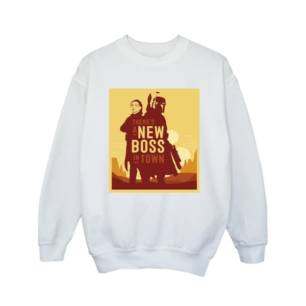 Star Wars Girls The Book Of Boba Fett New Boss Sun Silhouette Sweatshirt