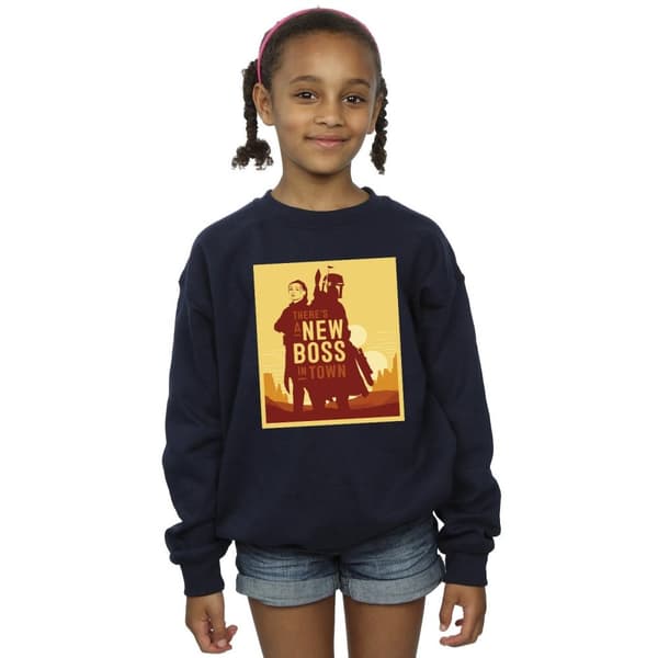 Star Wars Girls The Book Of Boba Fett New Boss Sun Silhouette Sweatshirt