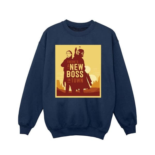Star Wars Girls The Book Of Boba Fett New Boss Sun Silhouette Sweatshirt
