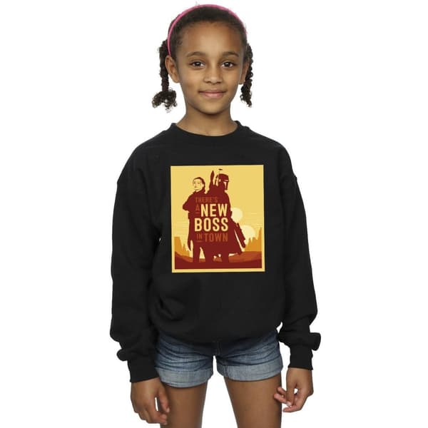 Star Wars Girls The Book Of Boba Fett New Boss Sun Silhouette Sweatshirt
