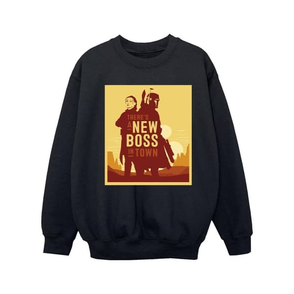 Star Wars Girls The Book Of Boba Fett New Boss Sun Silhouette Sweatshirt