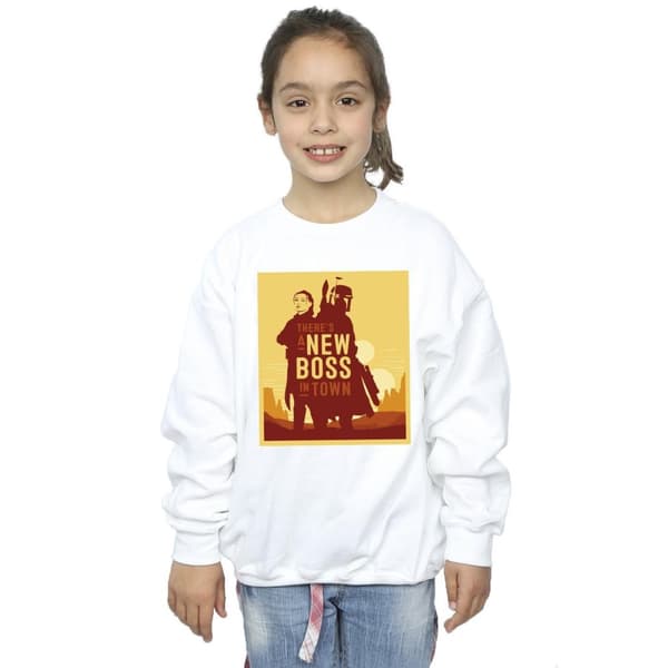 Star Wars Girls The Book Of Boba Fett New Boss Sun Silhouette Sweatshirt