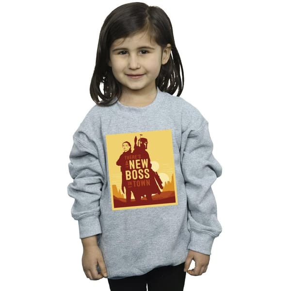Star Wars Girls The Book Of Boba Fett New Boss Sun Silhouette Sweatshirt