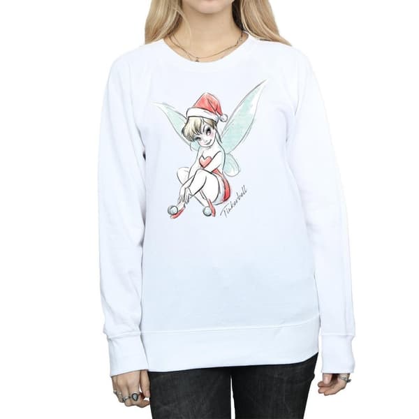 Disney Womens/Ladies Tinkerbell Christmas Fairy Sweatshirt
