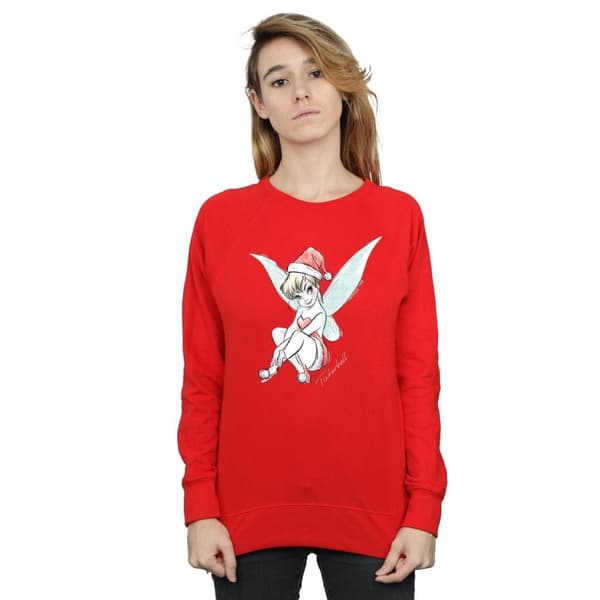 Disney Womens/Ladies Tinkerbell Christmas Fairy Sweatshirt