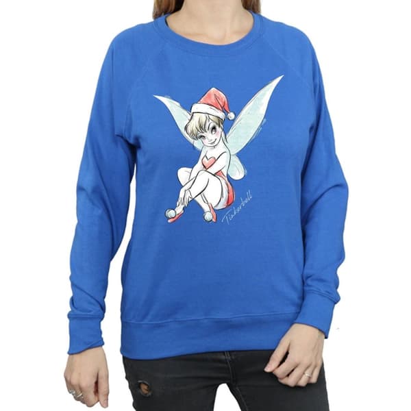 Disney Womens/Ladies Tinkerbell Christmas Fairy Sweatshirt